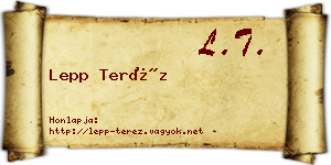 Lepp Teréz névjegykártya